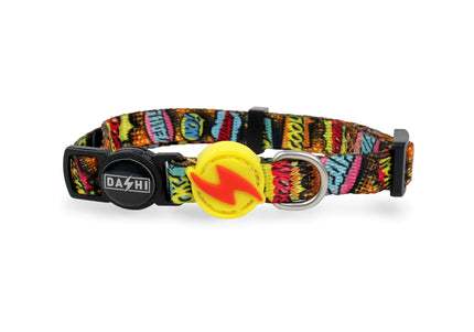 Dashi Boom Cat Collar – Adjustable Comic Book Pattern, Lightweight and Durable Design