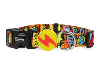 Dashi Boom Collar – Colorful Comic Book Pattern, Large Size, Durable Design