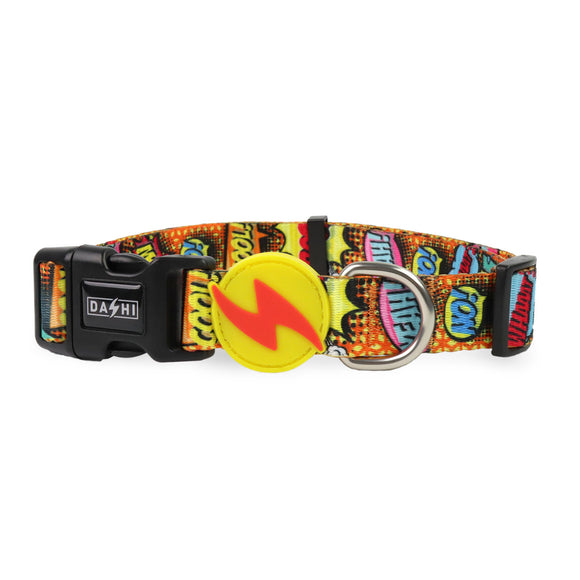 Dashi Boom Collar – Colorful Comic Book Pattern, Large Size, Durable Design