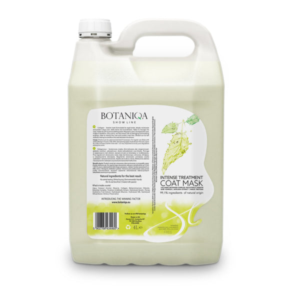Botaniqa Show Line Intense Treatment Coat Mask – Collagen Keratin Moisturizing Formula, 4L Salon Size