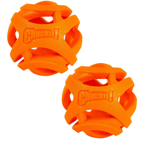 Chuckit! Breathe Right Fetch Ball Small – Soft Mesh Design, 2 Pack for Easy Carrying