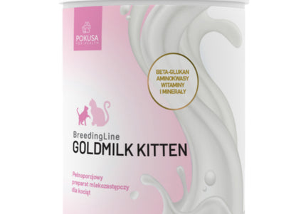 Pokusa BreedingLine GoldMilk Kitten – Complete Milk Replacer, Vitamin-Enriched Formula, 250g