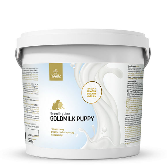 Pokusa BreedingLine GoldMilk Puppy – Complete Milk Replacer, DHA-Enriched Formula, 2kg