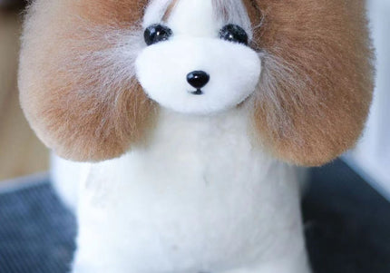 Mr. Jiang Teddy Full Body Replacement Hair – Realistic Brown and White Mannequin Coat