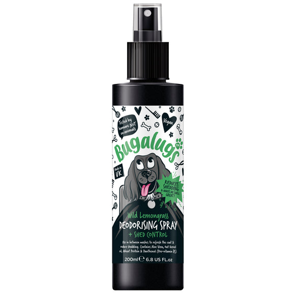 Bugalugs Shed Control Deodorising Spray – Coat Refreshing Formula, Reduces Hair Loss, 200ml