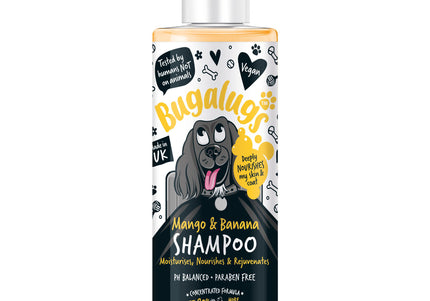 Bugalugs Mango & Banana Shampoo – Nourishing Regenerating Concentrate, 1:10 Dilution, 250ml Bottle