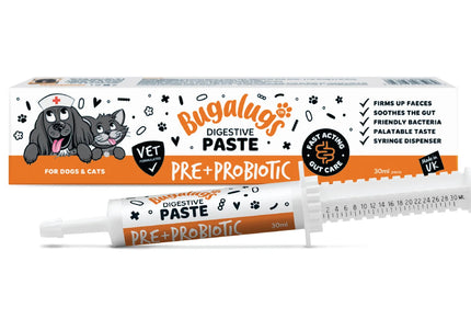 Bugalugs Pre + Probiotic Digestive Paste Cat and Dog Supplement