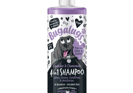 Bugalugs 4in1 Dog Shampoo – Calming Lavender and Chamomile Concentrate, 500ml