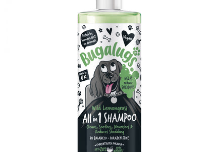 Bugalugs All in 1 Shampoo and Conditioner – Concentrated 1:10 Formula, Reduces Shedding, 500ml