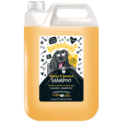 Bugalugs Mango & Banana Shampoo – Nourishing Regenerating Concentrate, 1:10 Dilution, 5L Bottle