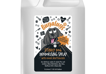 Bugalugs Stinky Dog Deodorising Spray 5L – Refreshing Coat Formula, Odor-Eliminating Action