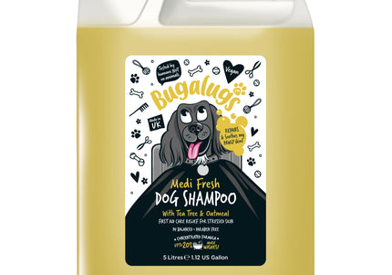 Bugalugs Medi Fresh Shampoo – Anti-Itch Oat and Essential Oil Formula, 5L Salon Size