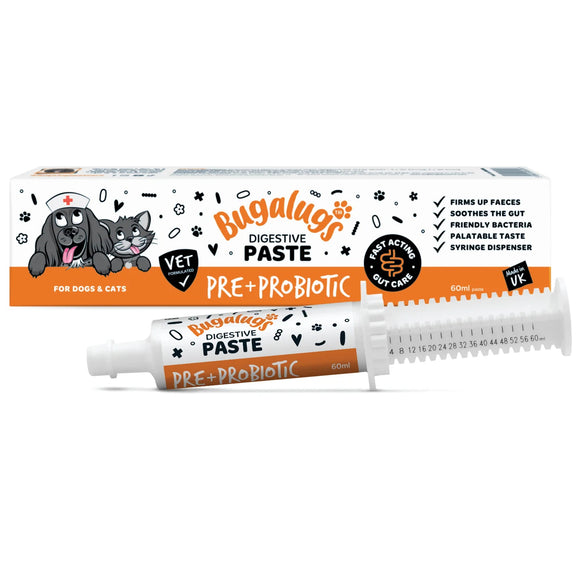 Bugalugs Pre + Probiotic Digestive Paste Cat and Dog Supplement