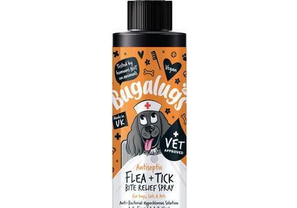 Bugalugs Antiseptic Flea & Tick Bite Relief Spray 200ml – Fast-Acting Soothing Formula, Gentle on Skin