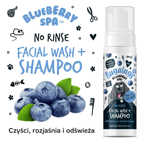 Bugalugs No-Rinse Dog Facial Wash and Dry Shampoo 200ml