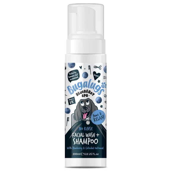 Bugalugs No-Rinse Dog Facial Wash and Dry Shampoo 200ml