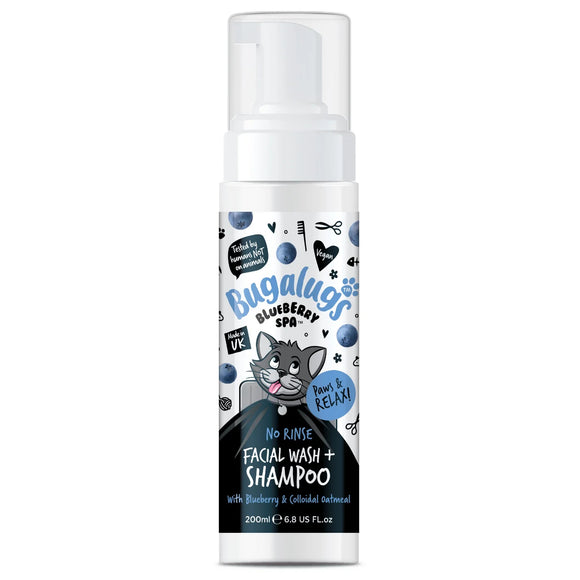 Bugalugs No Rinse Cat Facial Wash and Shampoo - 200 ml