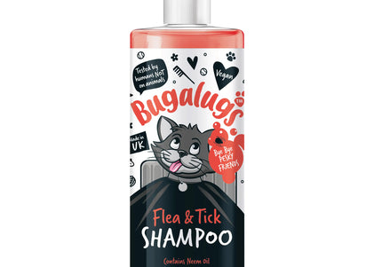Bugalugs Flea & Tick Cat Shampoo 500ml – Gentle Cleansing Formula with Fast-Acting Relief
