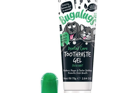 Bugalugs Dental Care Kit 75g – Toothpaste with Silicone Finger Brush, Fresh Breath Formula