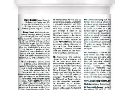 Bugalugs Dental Care Wipes – No-Brushing Toothpaste Wipes, 75 Pack, Fresh Breath Formula