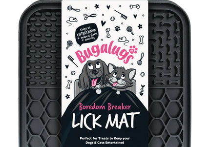 Bugalugs Lick Mat – Three-Piece Beige Silicone Set, Calming and Slow-Feeding Design