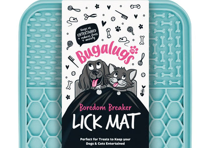 Bugalugs Lick Mat – Three-Piece Beige Silicone Set, Calming and Slow-Feeding Design