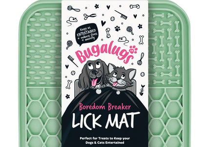 Bugalugs Lick Mat – Three-Piece Beige Silicone Set, Calming and Slow-Feeding Design