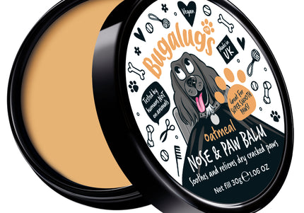 Bugalugs Nose & Paw Balm 30g – Vegan Moisturizing Balm with Natural Oils, Soothes Dry Skin