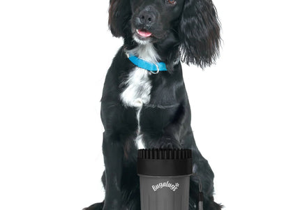 Bugalugs Paw Cleaner Medium – Black Silicone Cup with Soft Bristles, Quick Cleaning Solution