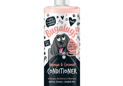Bugalugs Papaya & Coconut Conditioner 500ml – Regenerating Fruity Formula, Nourishing Shine
