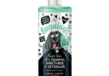 Bugalugs Tangle Tame 3in1 Shampoo – Conditioning and Detangling Formula, Avocado Coconut Scent, 500ml