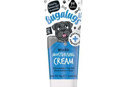 Bugalugs Wrinkle Moisturizing Cream 75g – Nourishing Skin Fold Hydration Formula, Gentle and Fast-Absorbing