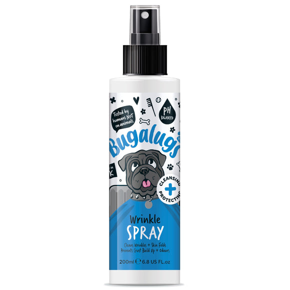 Bugalugs Wrinkle Spray 200ml – Chlorhexidine Formula, Cleanses and Protects Skin Folds