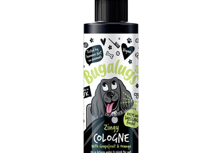 Bugalugs Zingy Cologne 200ml – Perfumed Refreshing Spray, Spicy Citrus Grapefruit and Orange Scent
