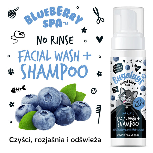 Bugalugs No Rinse Cat Facial Wash and Shampoo - 200 ml