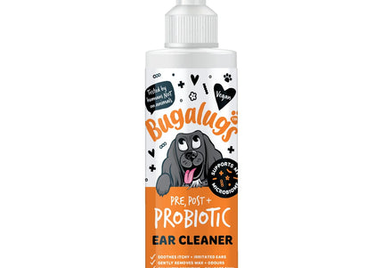 Bugalugs Pre, Post + Probiotic Dog Ear Cleaning Liquid 200ml
