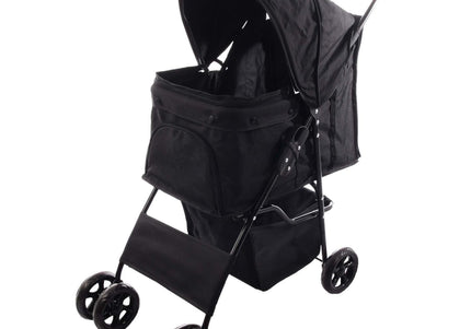 Flamingo Buggy Anda Black – Comfortable Lightweight Foldable Stroller with Smooth Rolling Wheels
