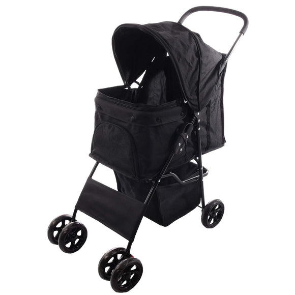 Flamingo Buggy Anda Black – Comfortable Lightweight Foldable Stroller with Smooth Rolling Wheels