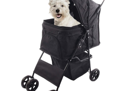 Flamingo Buggy Anda Black – Comfortable Lightweight Foldable Stroller with Smooth Rolling Wheels