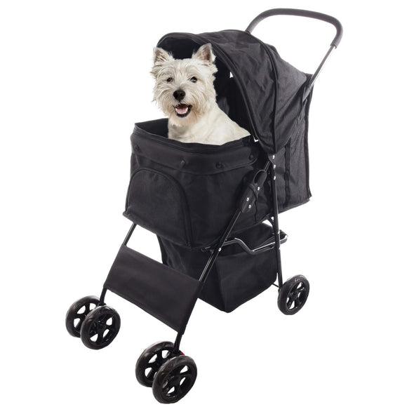 Flamingo Buggy Anda Black – Comfortable Lightweight Foldable Stroller with Smooth Rolling Wheels