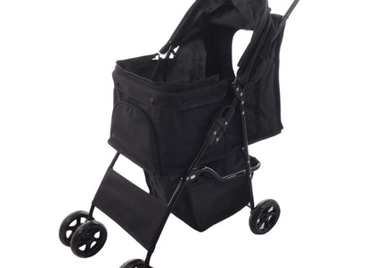 Flamingo Buggy Anda Black – Comfortable Lightweight Foldable Stroller with Smooth Rolling Wheels