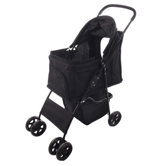Flamingo Buggy Anda Black – Comfortable Lightweight Foldable Stroller with Smooth Rolling Wheels