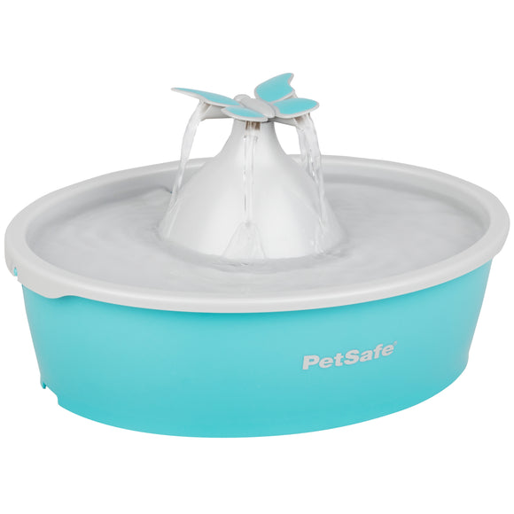 PetSafe Drinkwell Butterfly Water Fountain 1.5L – Quiet Flow Design with Decorative Top