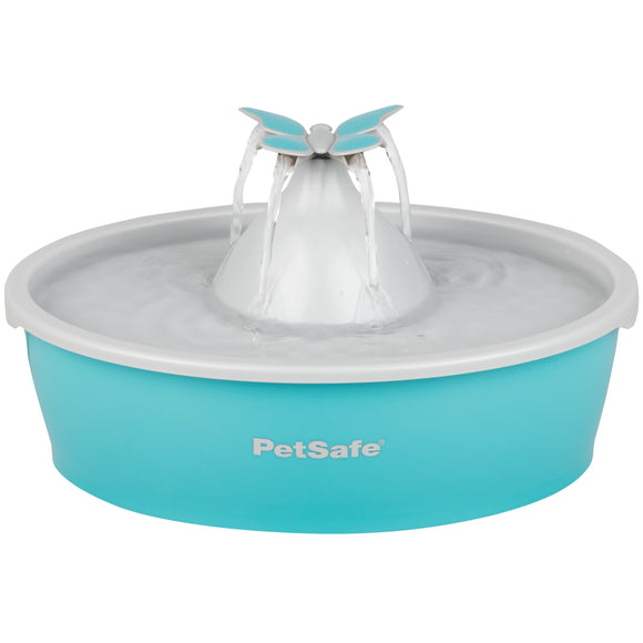 PetSafe Drinkwell Butterfly Water Fountain 1.5L – Quiet Flow Design with Decorative Top