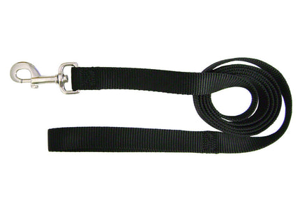 Hamilton Single Thick Leash – Black Nylon, 183cm Length, 25mm Wide, Durable for Strong Breeds