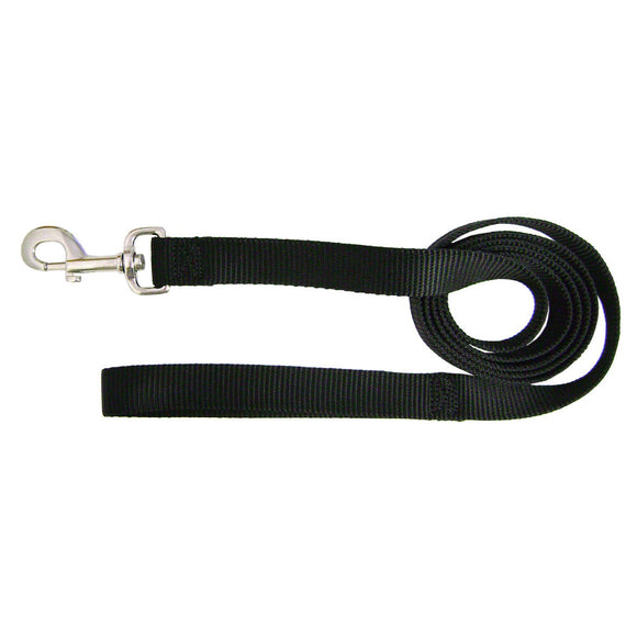 Hamilton Single Thick Leash – Black Nylon, 183cm Length, 25mm Wide, Durable for Strong Breeds