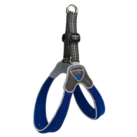 Coralpina Cinquetorri Mesh Harness Blue – Lightweight Breathable Design, Size 4 for Small and Medium Breeds