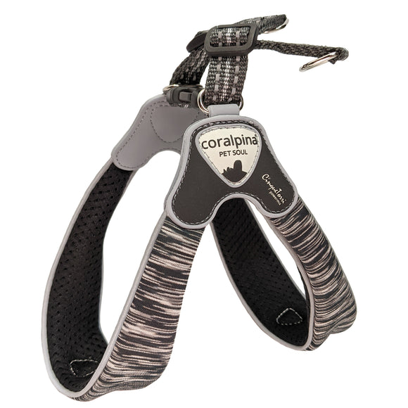 Coralpina Powermix Dark Melange Harness – Lightweight Adjustable Black Harness, Size 5