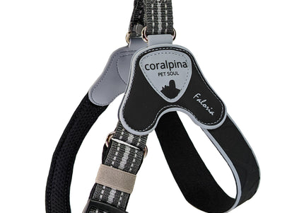Coralpina Faloria Adjustable Harness Black – Secure Fit, Lightweight Design for Small and Medium Breeds