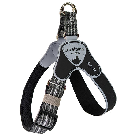 Coralpina Faloria Adjustable Harness Black – Secure Fit, Lightweight Design for Small and Medium Breeds